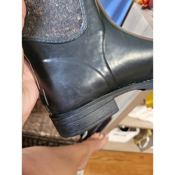 UGG Women's Stefana Waterproof Rubber Boot Black Size 6 Tall - Picture 16 of 16